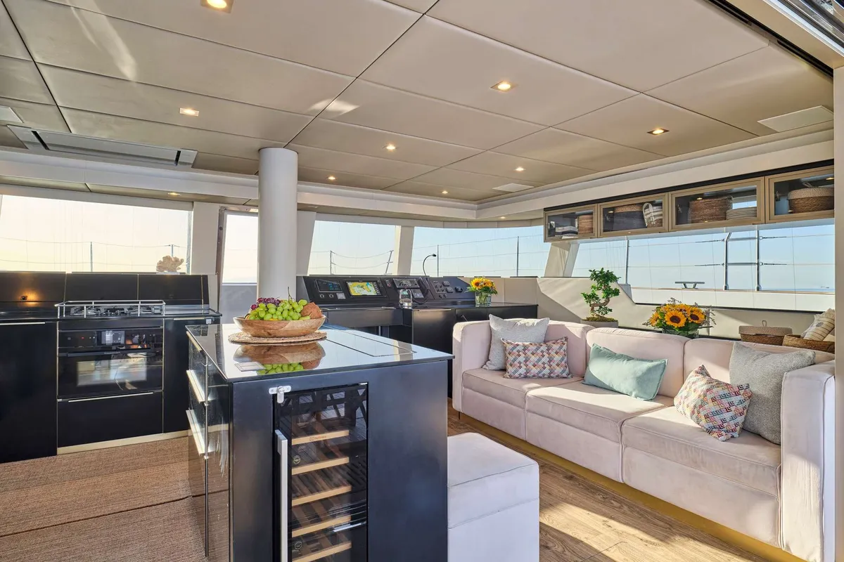 Adara, a Sunreef Yachts Sunreef 50 catamaran at Athens, Greece