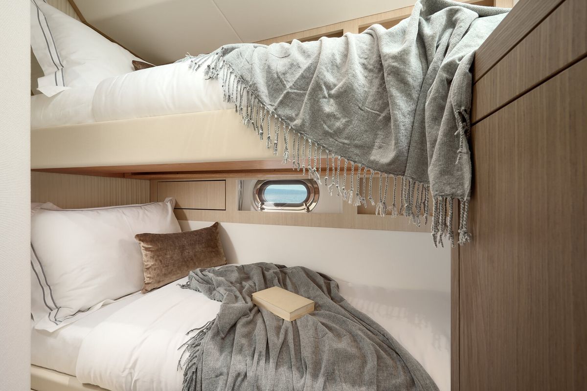 Cabin on Princess M, a Azimut Magellano 66 yacht at Podstrana - Miljevac, Croatia