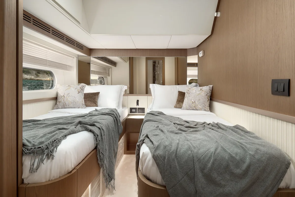 Cabin on Princess M, a Azimut Magellano 66 yacht at Podstrana - Miljevac, Croatia