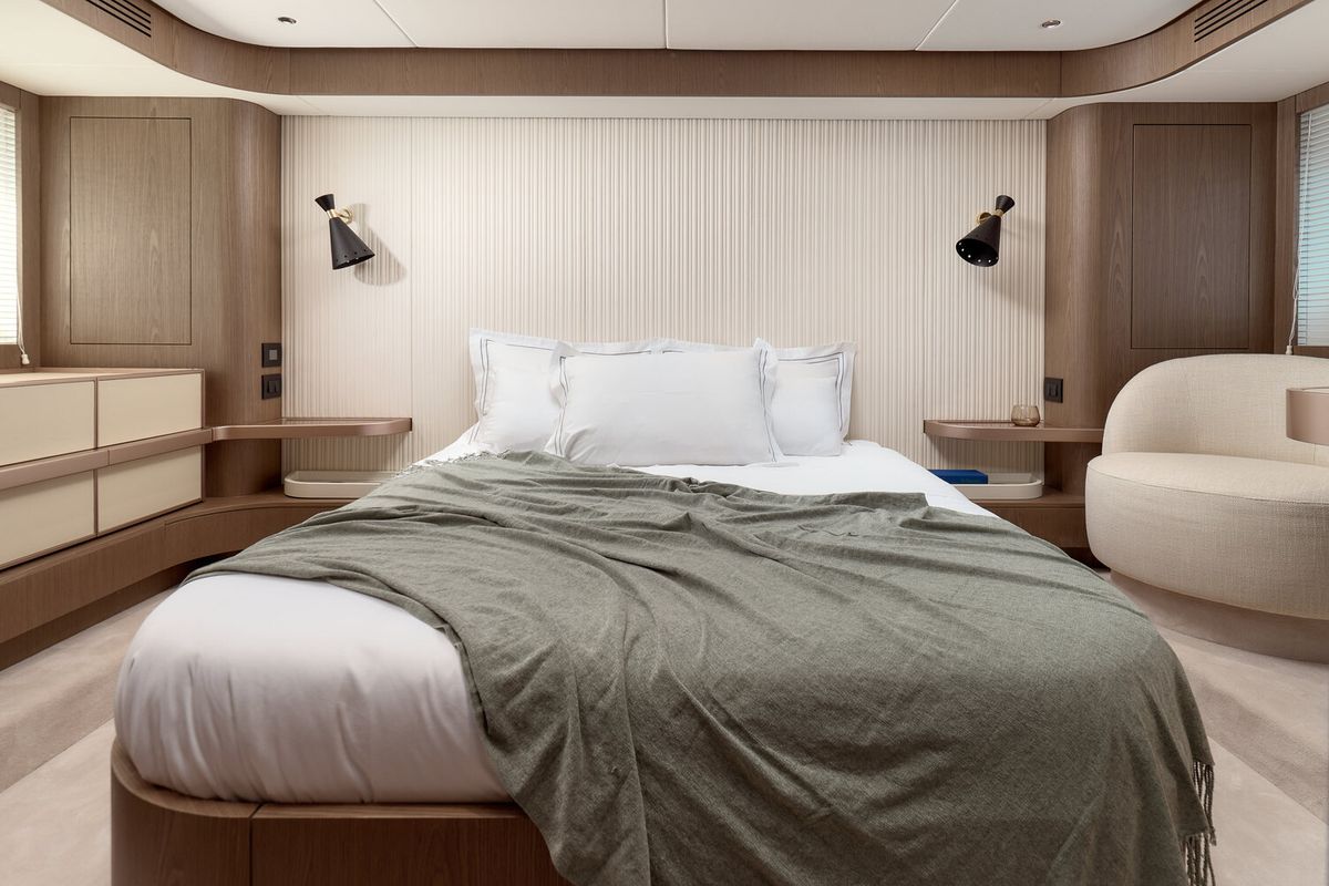 Cabin on Princess M, a Azimut Magellano 66 yacht at Podstrana - Miljevac, Croatia
