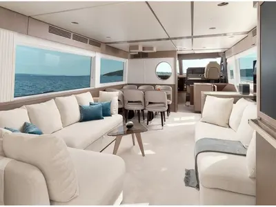 Salon of Princess M, a Azimut Magellano 66 yacht at Podstrana - Miljevac, Croatia