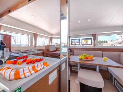 Galley of Blue Eyes, a Lagoon 40 catamaran at Split, Croatia