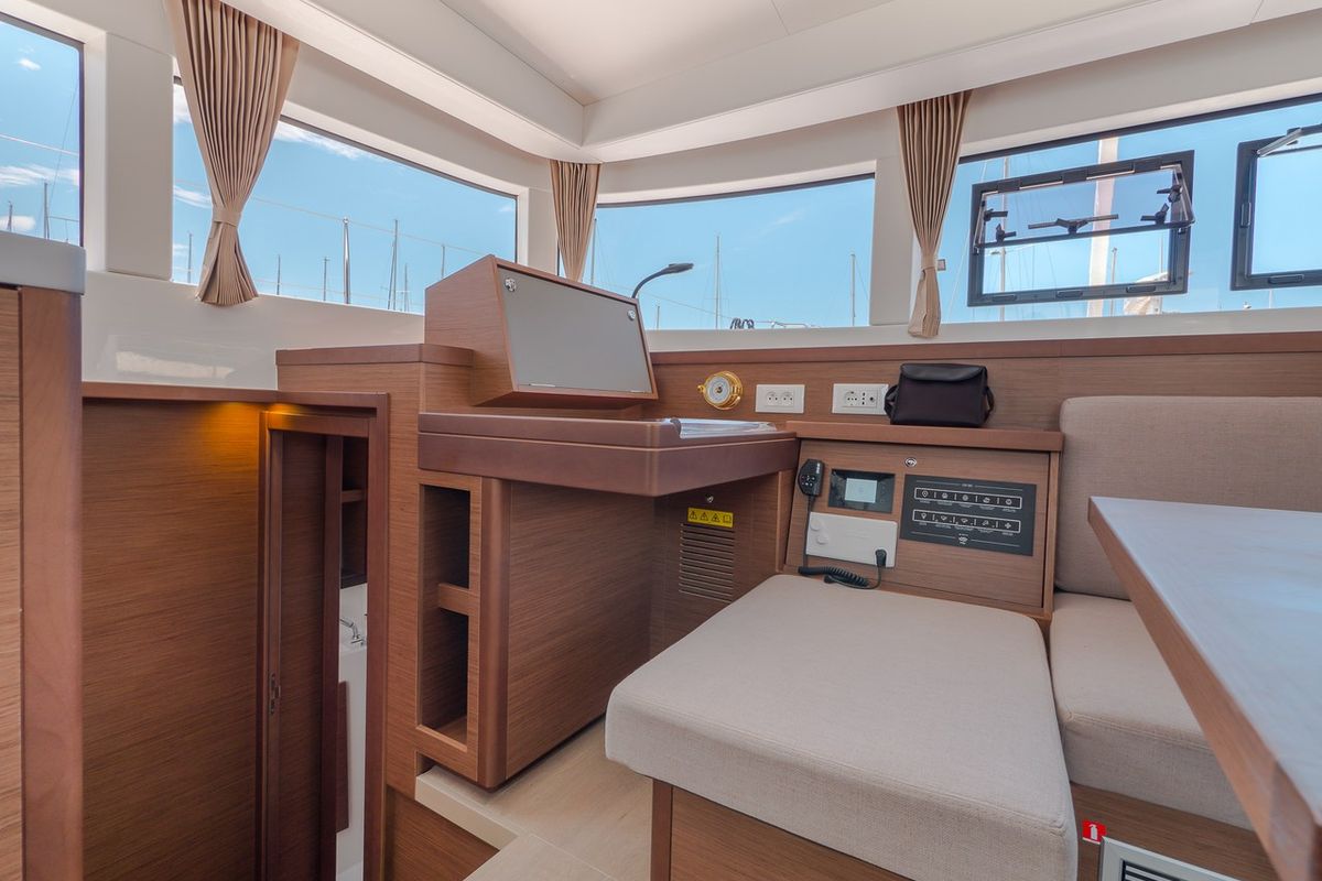 Salon of Blue Eyes, a Lagoon 40 catamaran at Split, Croatia