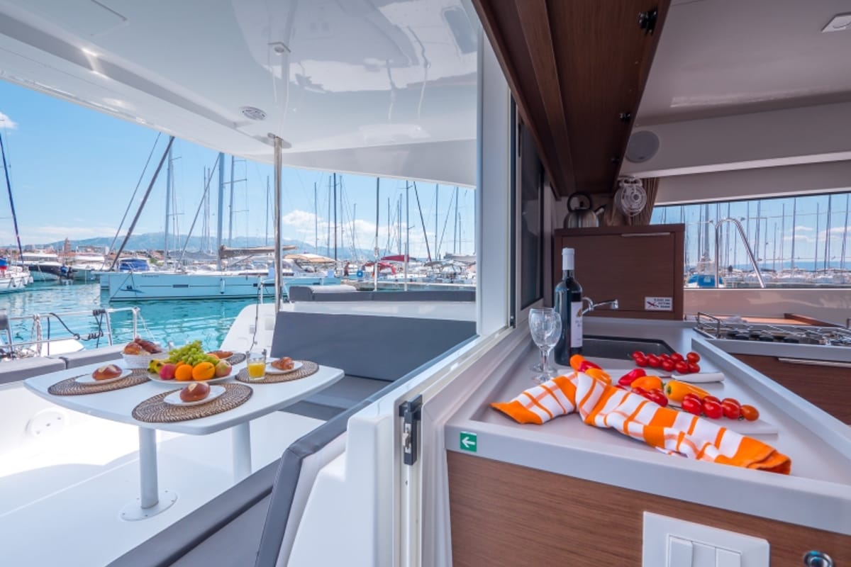 Blue Eyes, a Lagoon 40 catamaran at Split, Croatia