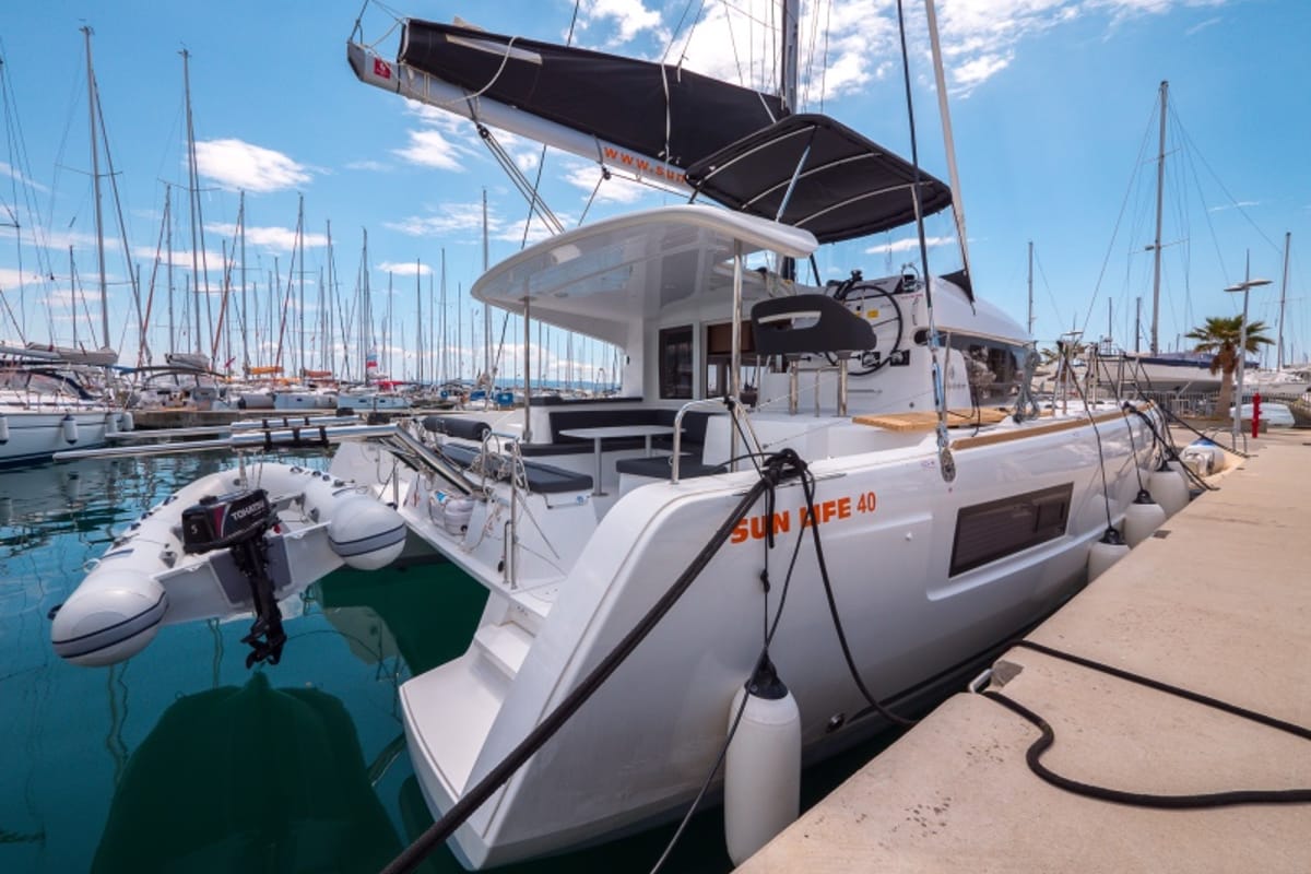 Blue Eyes, a Lagoon 40 catamaran at Split, Croatia