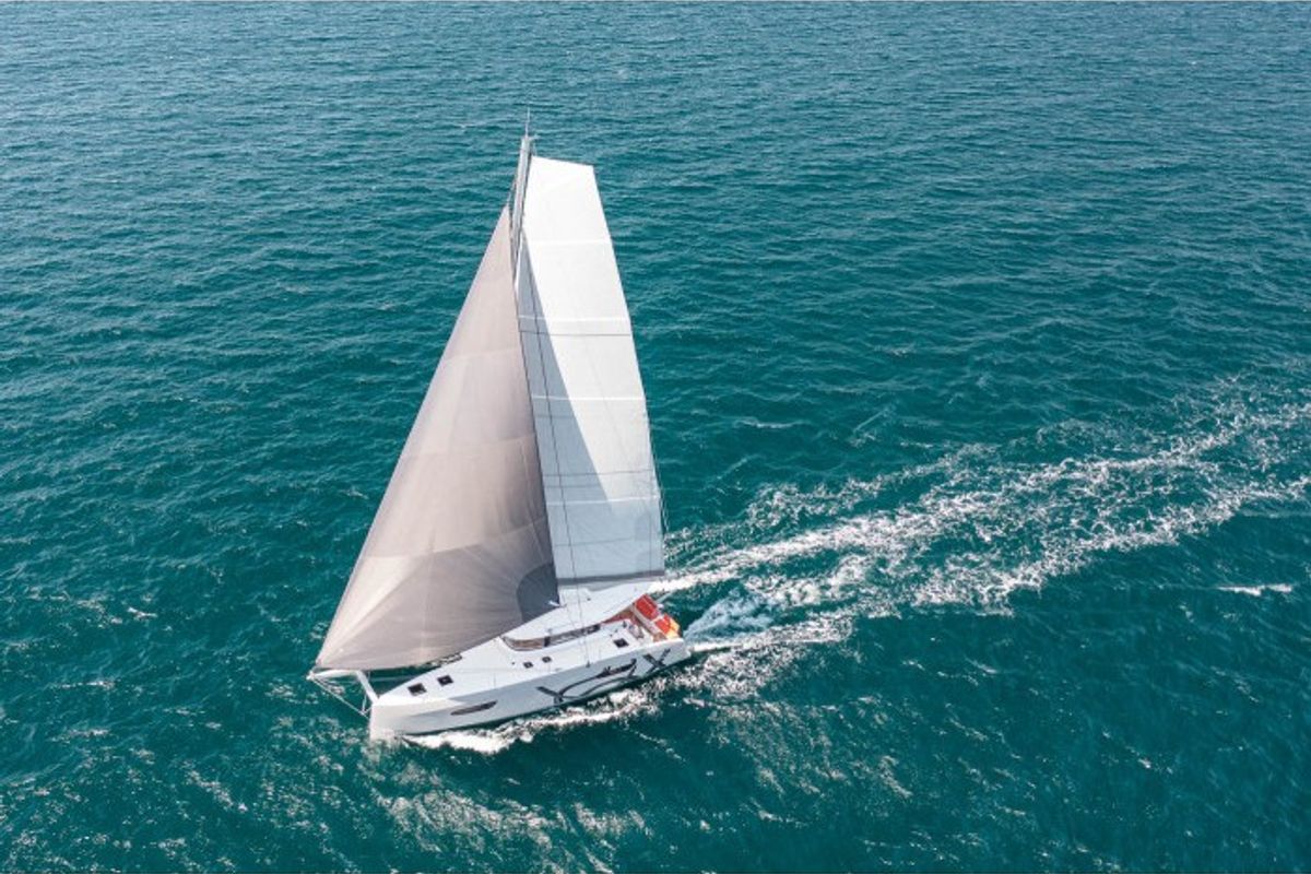 Exterior view of ULYS II, a Excess 14 catamaran at Alameda, United States