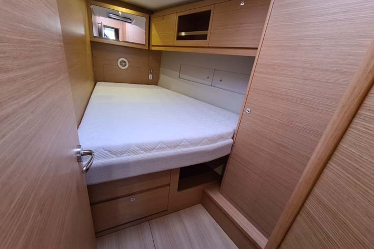 Cabin on Taddarita, a Dufour 530 sailboat at Palermo, Italy