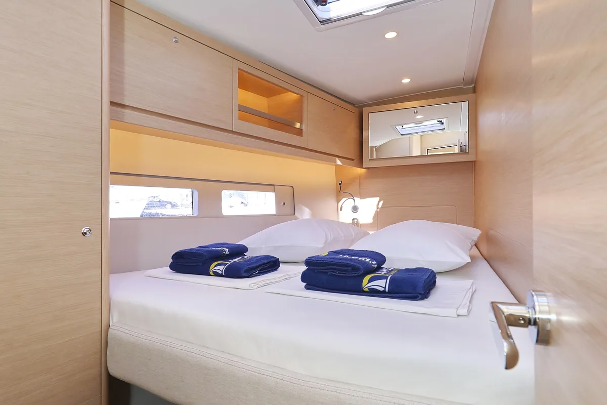 Cabin on Dreamweaver, a Dufour 530 sailboat at Općina Sukošan, Croatia