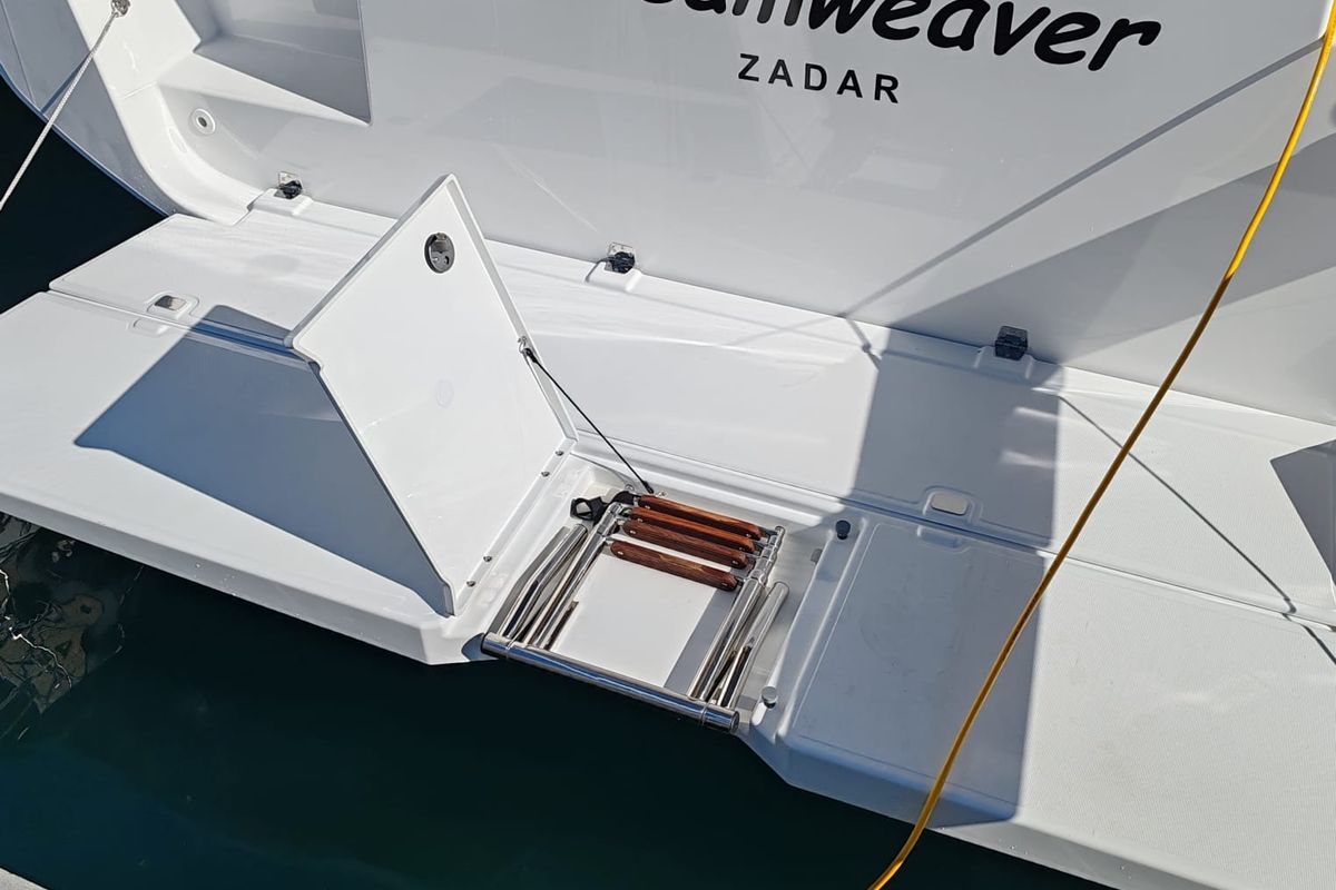 Deck of Dreamweaver, a Dufour 530 sailboat at Općina Sukošan, Croatia