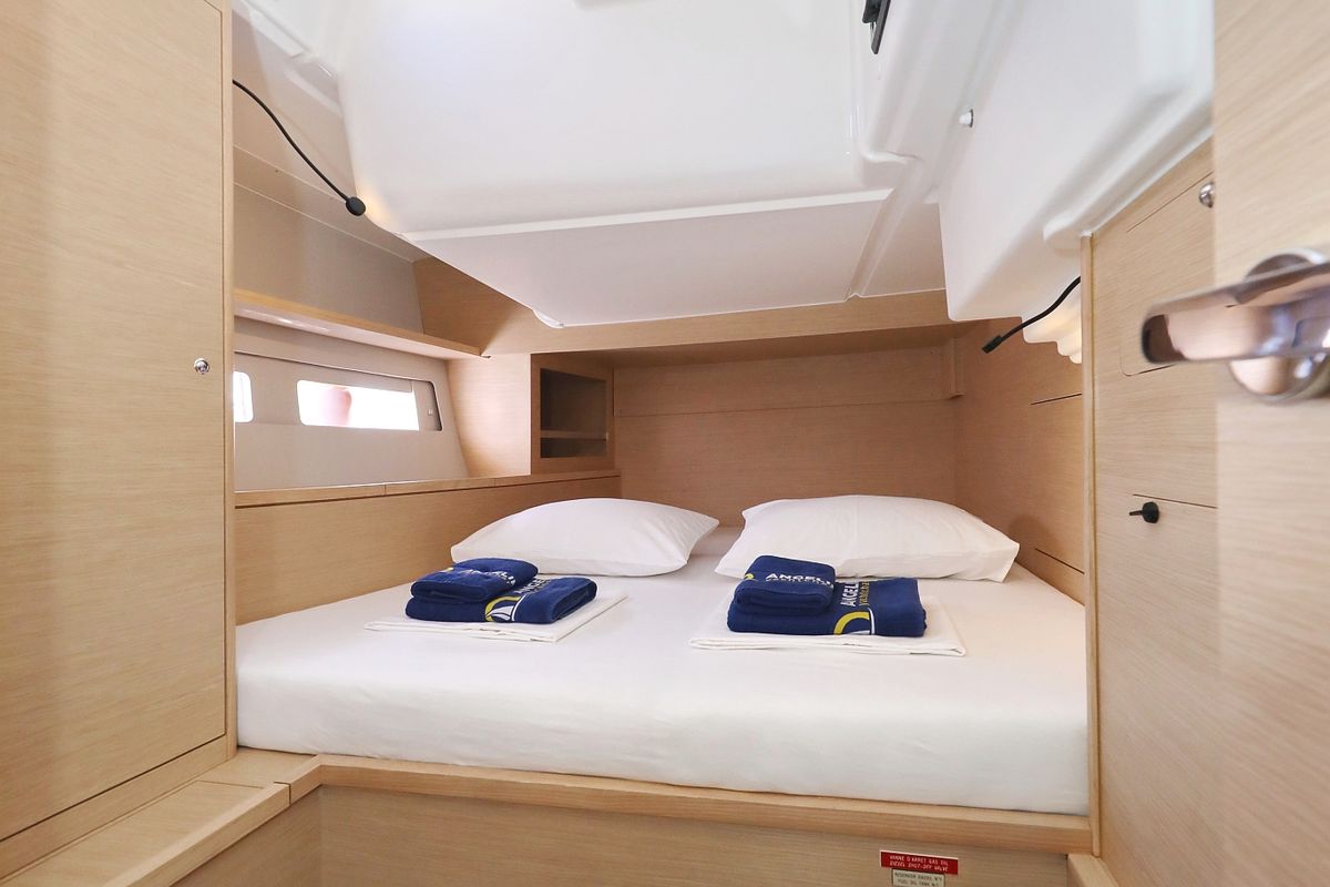 Cabin on Dreamweaver, a Dufour 530 sailboat at Općina Sukošan, Croatia