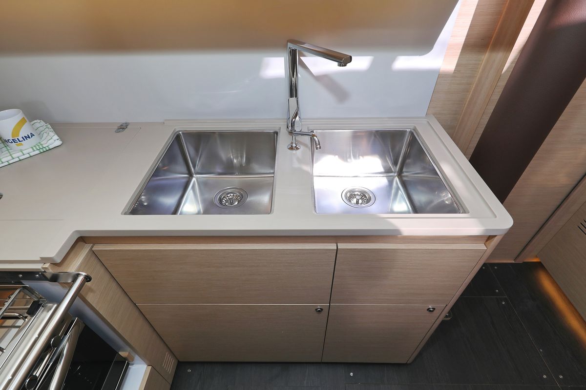 Galley of Dreamweaver, a Dufour 530 sailboat at Općina Sukošan, Croatia