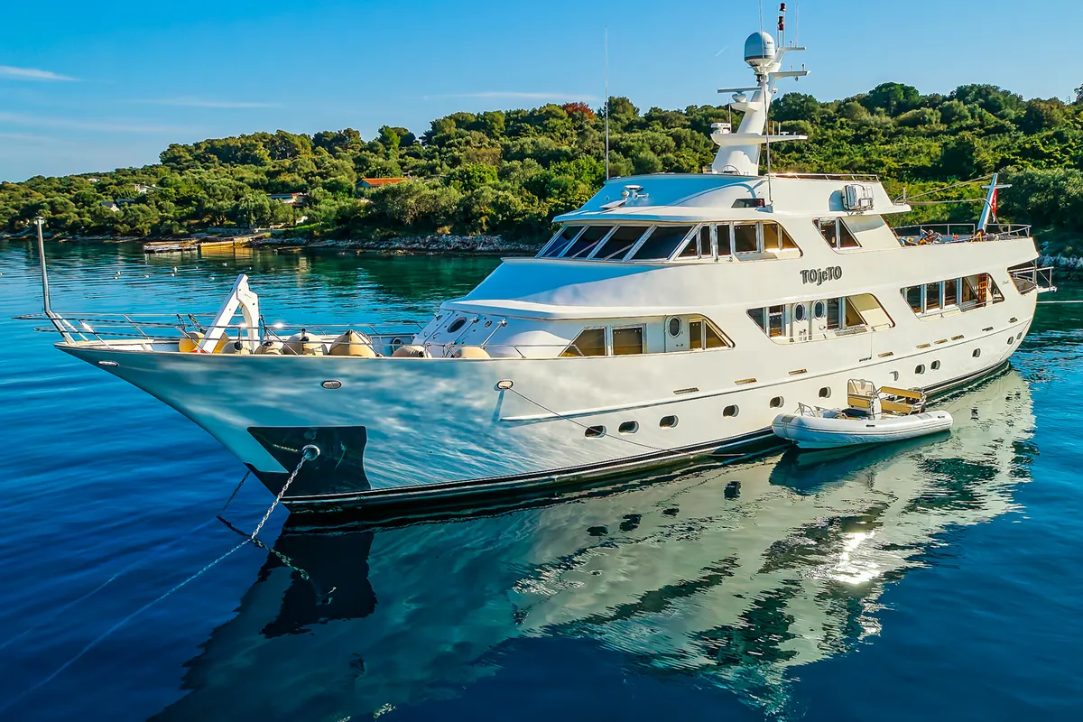 Exterior view of To je to, a Benetti Classic 115 yacht at Grad Trogir, Croatia