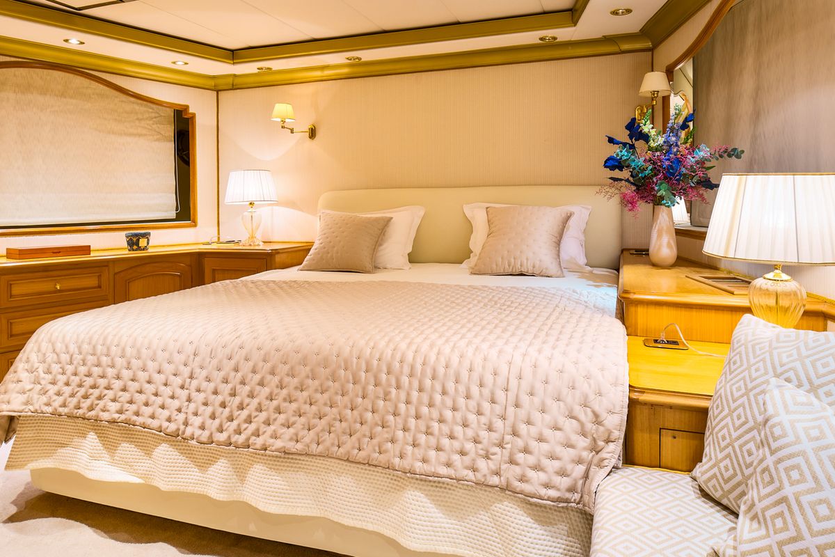 Cabin on To je to, a Benetti Classic 115 yacht at Grad Trogir, Croatia