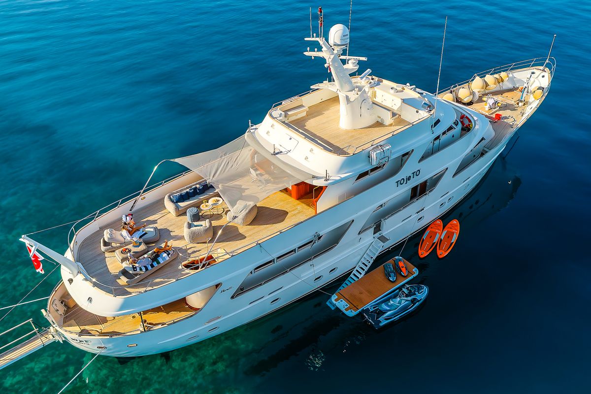 Exterior view of To je to, a Benetti Classic 115 yacht at Grad Trogir, Croatia
