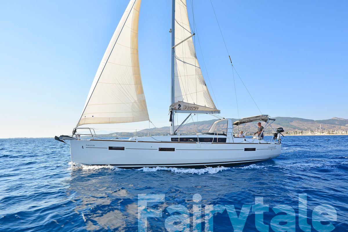Exterior view of Fairytale, a Beneteau Oceanis 41 sailboat at Kos, Greece