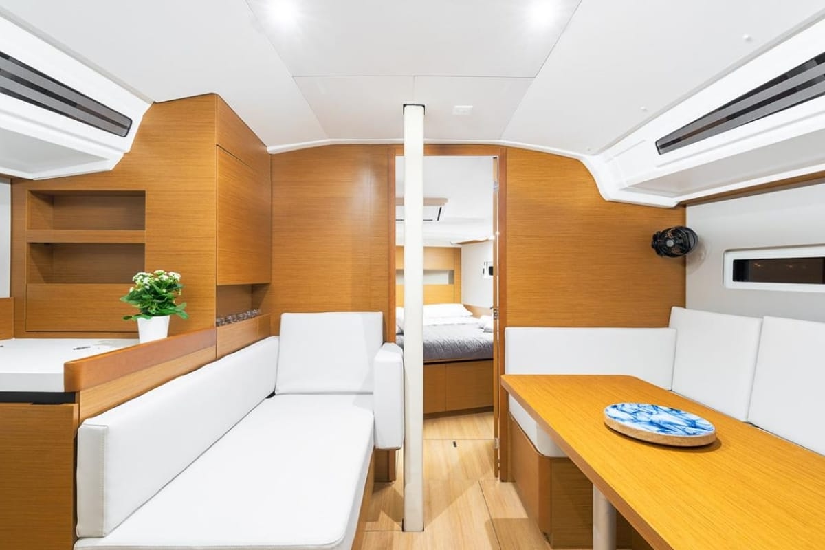 Chimera, a Jeanneau Sun Odyssey 410 sailboat at Municipal Unit of Lefkada, Greece