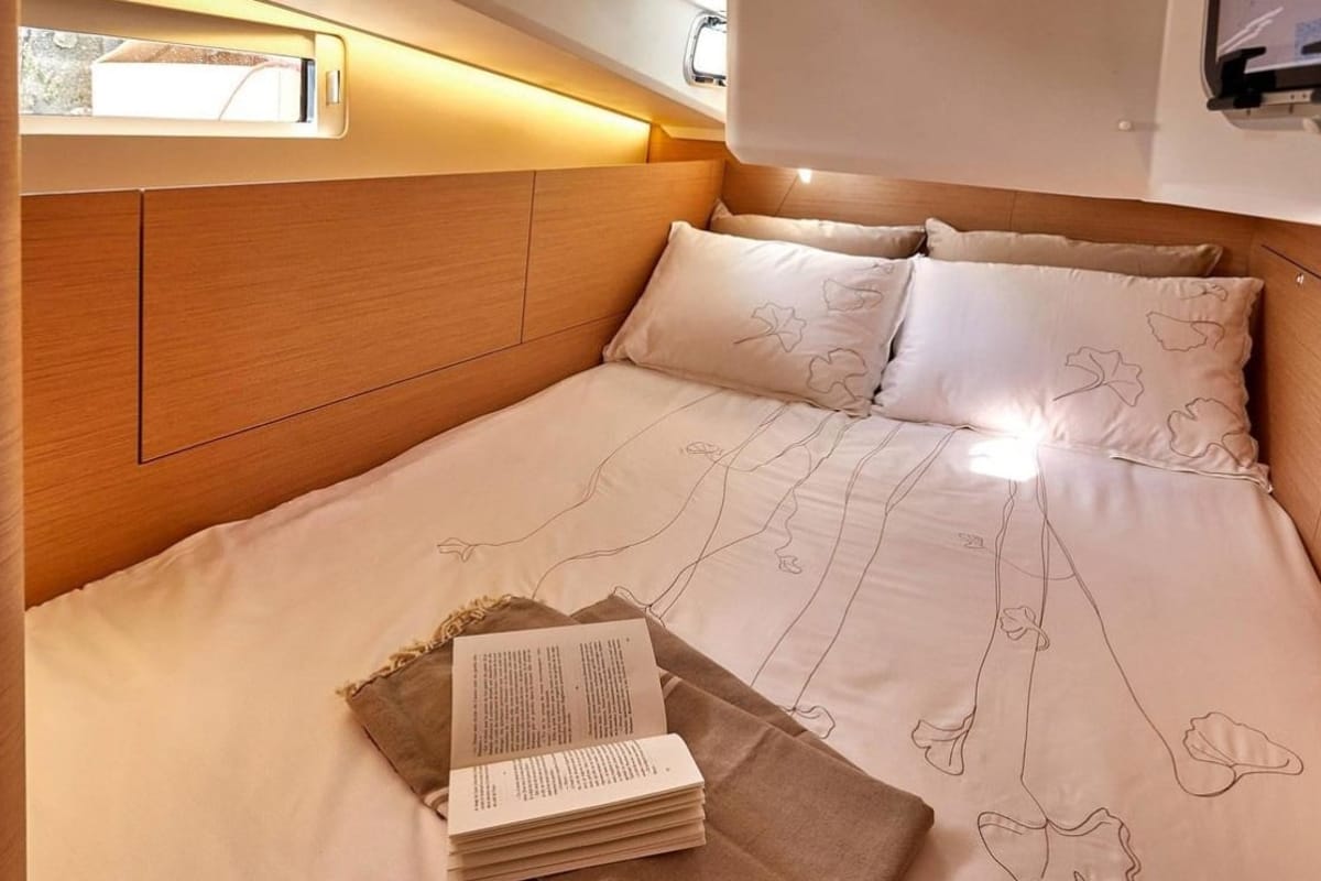 Chimera, a Jeanneau Sun Odyssey 410 sailboat at Municipal Unit of Lefkada, Greece