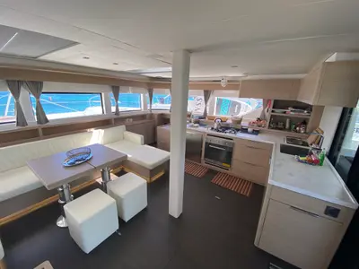 Galley of The Moon, a Lagoon 55 catamaran at Le Gosier, France