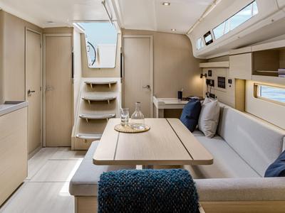 Salon of Anima, a Beneteau Oceanis 40.1 sailboat at Athens, Greece