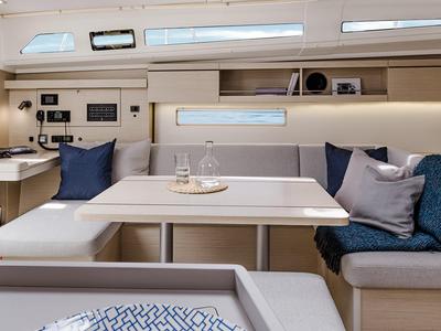 Salon of Anima, a Beneteau Oceanis 40.1 sailboat at Athens, Greece