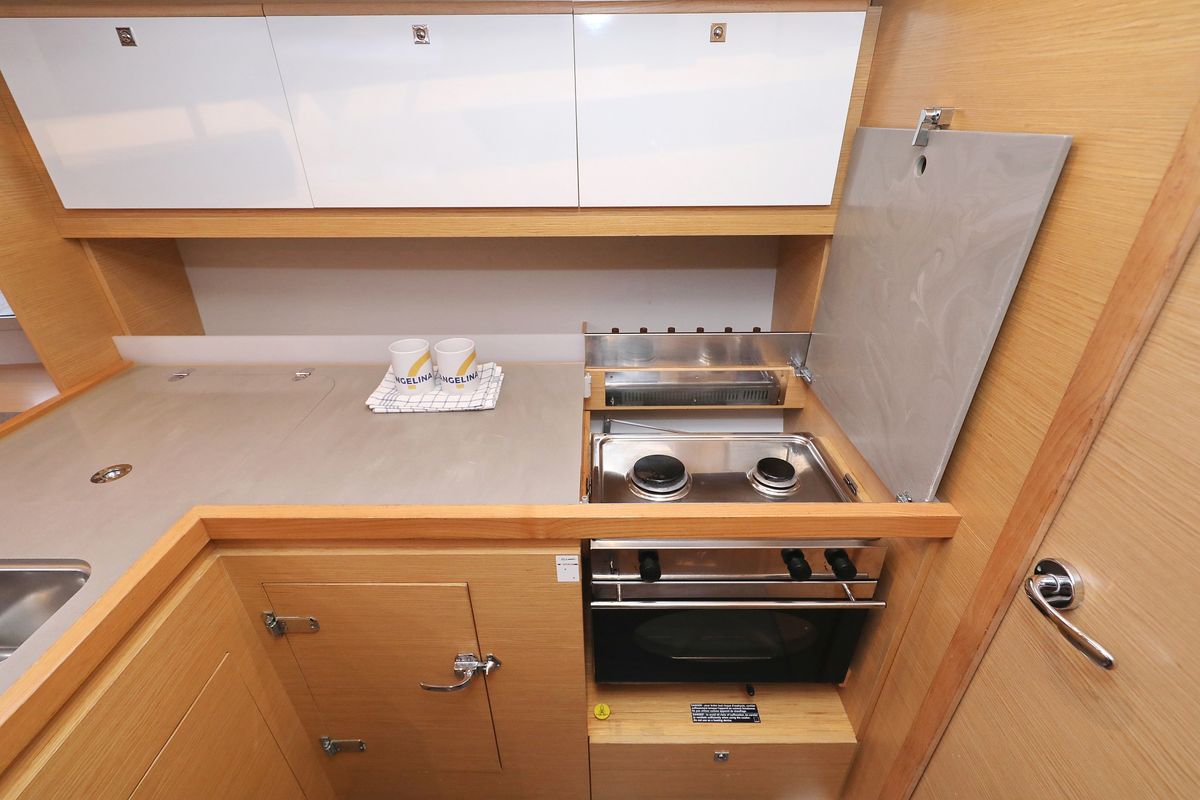 Galley of Mercury, a Dufour 390 GL sailboat at Grad Biograd na Moru, Croatia