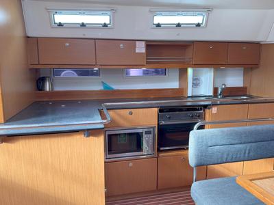 Galley of Eva, a Bavaria Cruiser 45 sailboat at Palma de Mallorca, Spain