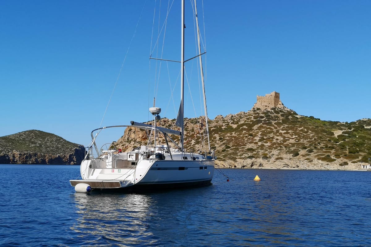 Eva, a Bavaria Cruiser 45 sailboat at Palma de Mallorca, Spain