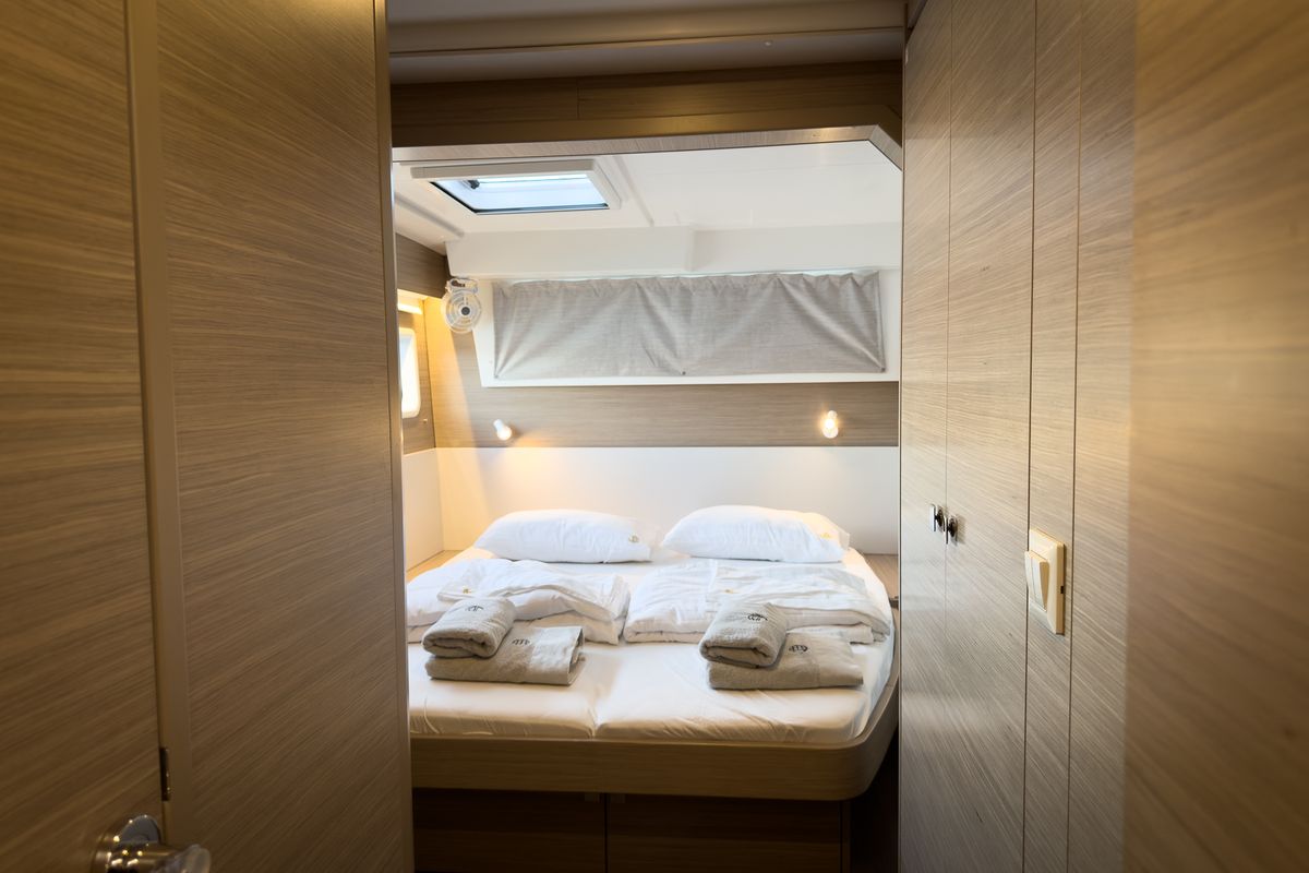Cabin on Savoja, a Lagoon 43 catamaran at Seget Donji, Croatia