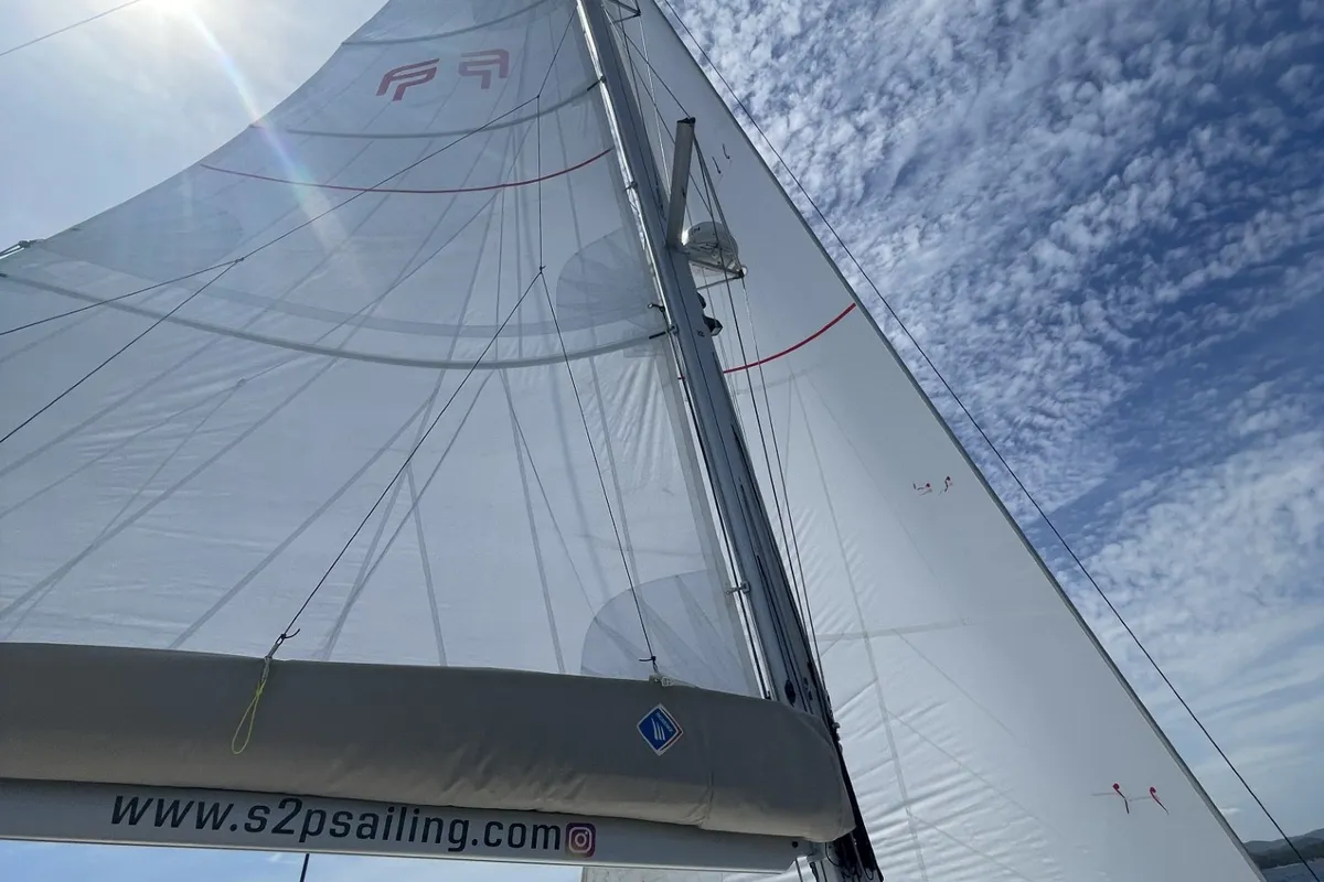 Premium, a Fountaine Pajot Elba 45 catamaran at Port de Bormes-les-Mimosas, France