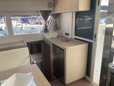 Galley of Atmosfera W, a Lagoon 40 catamaran at Paraty, Brazil