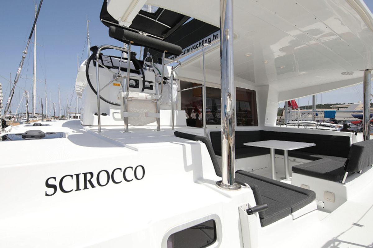 Deck of Scirocco, a Lagoon 400 S2 catamaran at Općina Sukošan, Croatia