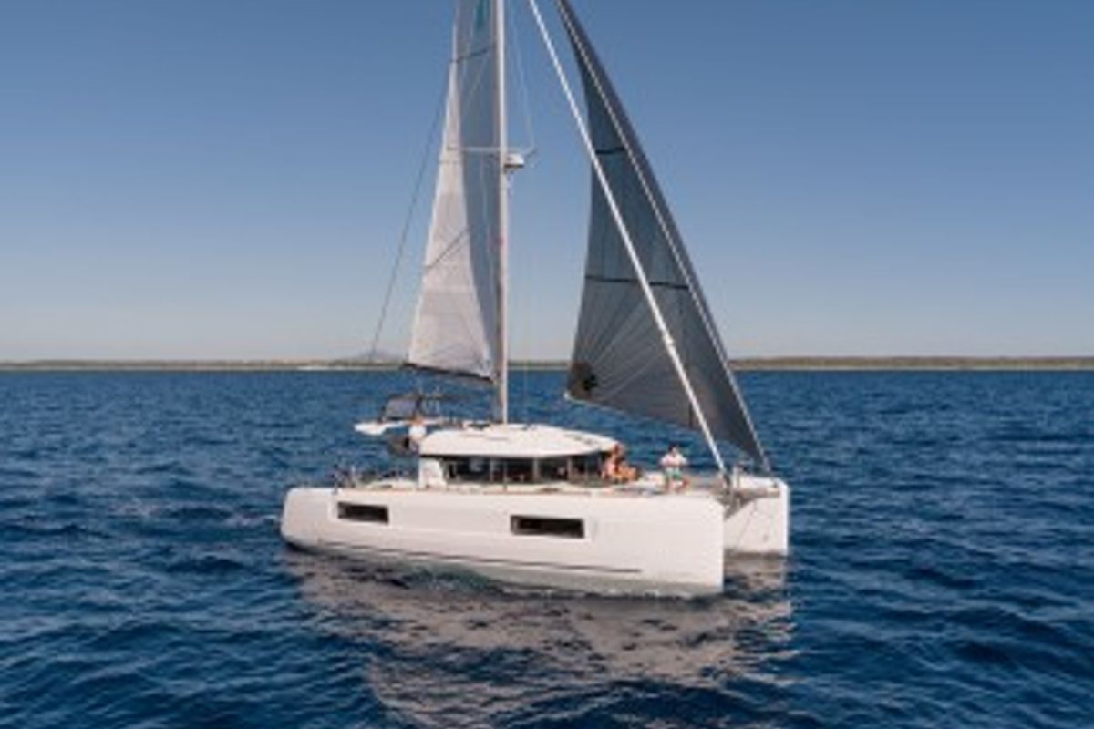 Exterior view of Ti-Bo III, a Lagoon 40 catamaran at Alameda, United States