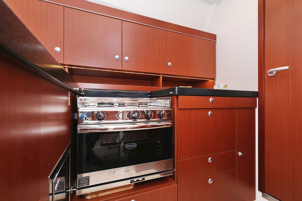 Galley of Panna, a Hanse Yachts Hanse 455 sailboat at Grad Biograd na Moru, Croatia