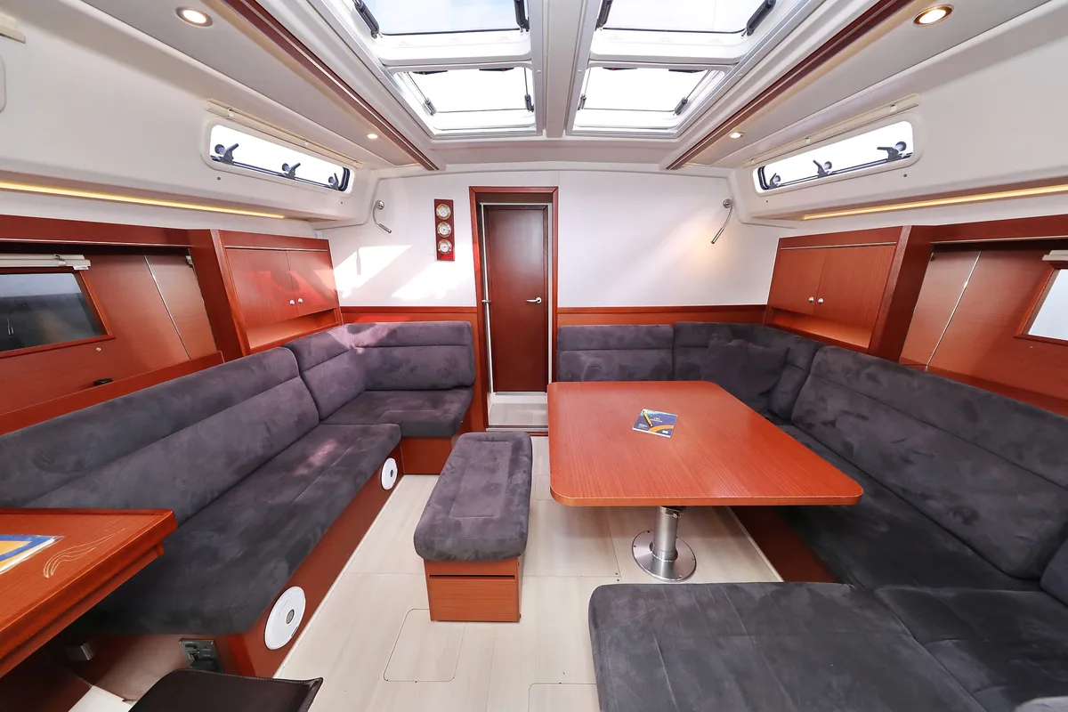 Salon of Panna, a Hanse Yachts Hanse 455 sailboat at Grad Biograd na Moru, Croatia