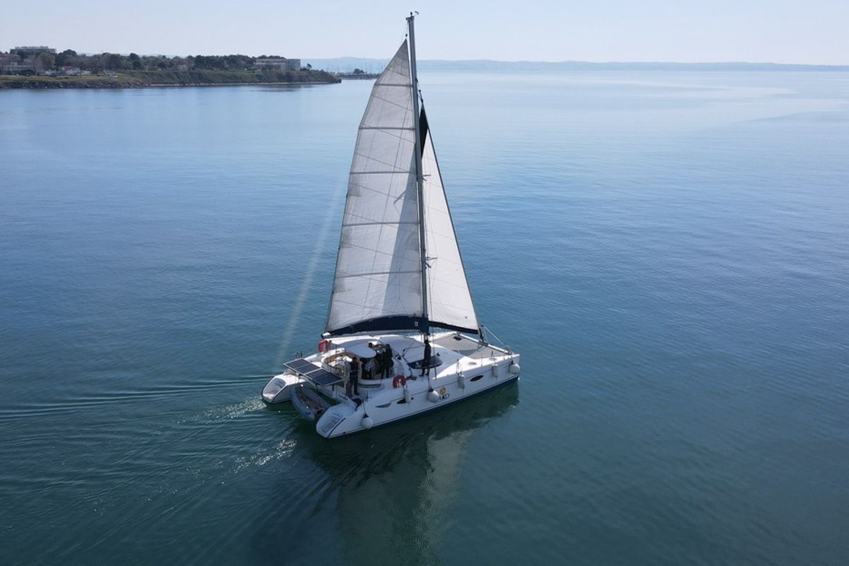 Exterior view of Victoria, a Fountaine Pajot Lavezzi 40 catamaran at Sithonia Municipal Unit, Greece