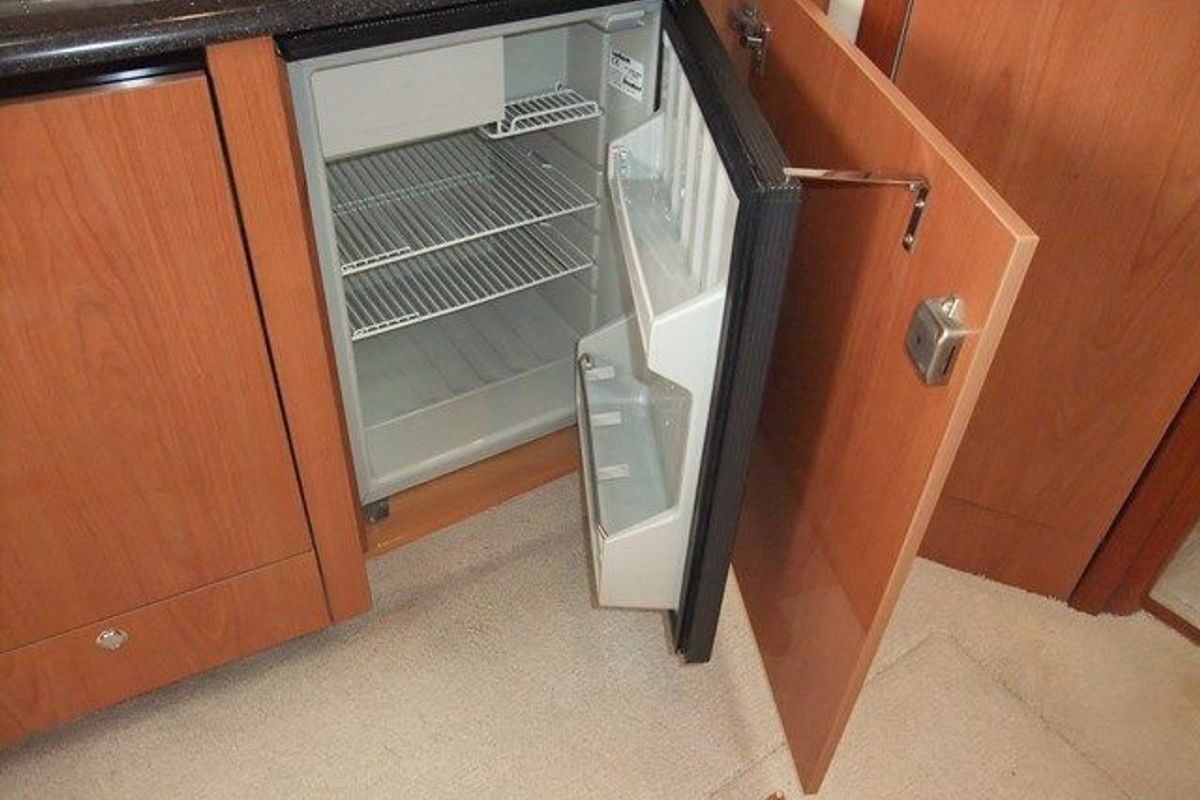 Galley of Elaine, a Sealine S38 motorboat at Athens, Greece
