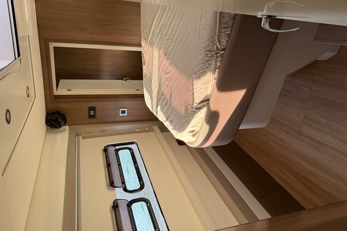 Cabin on Blue Lagoon, a Bali 5.4 catamaran at Valencia, Spain