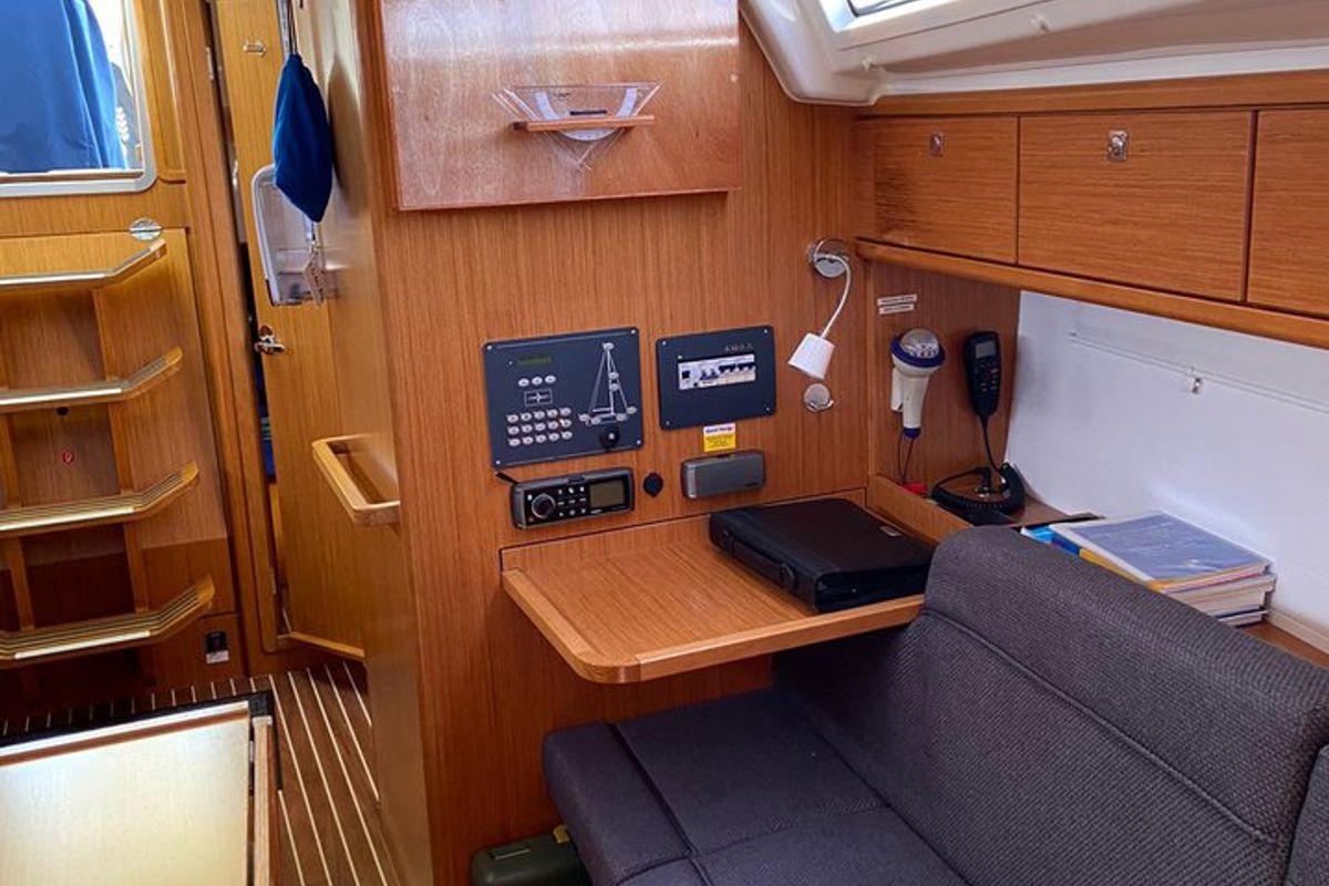 Salon of Into the Blue, a Bavaria Cruiser 37 sailboat at Općina Vrsar, Croatia