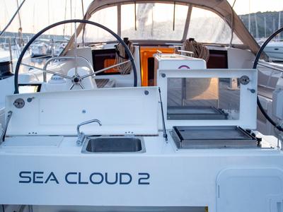 Deck of Sea Cloud 2, a Dufour 412 GL sailboat at Grad Pula, Croatia