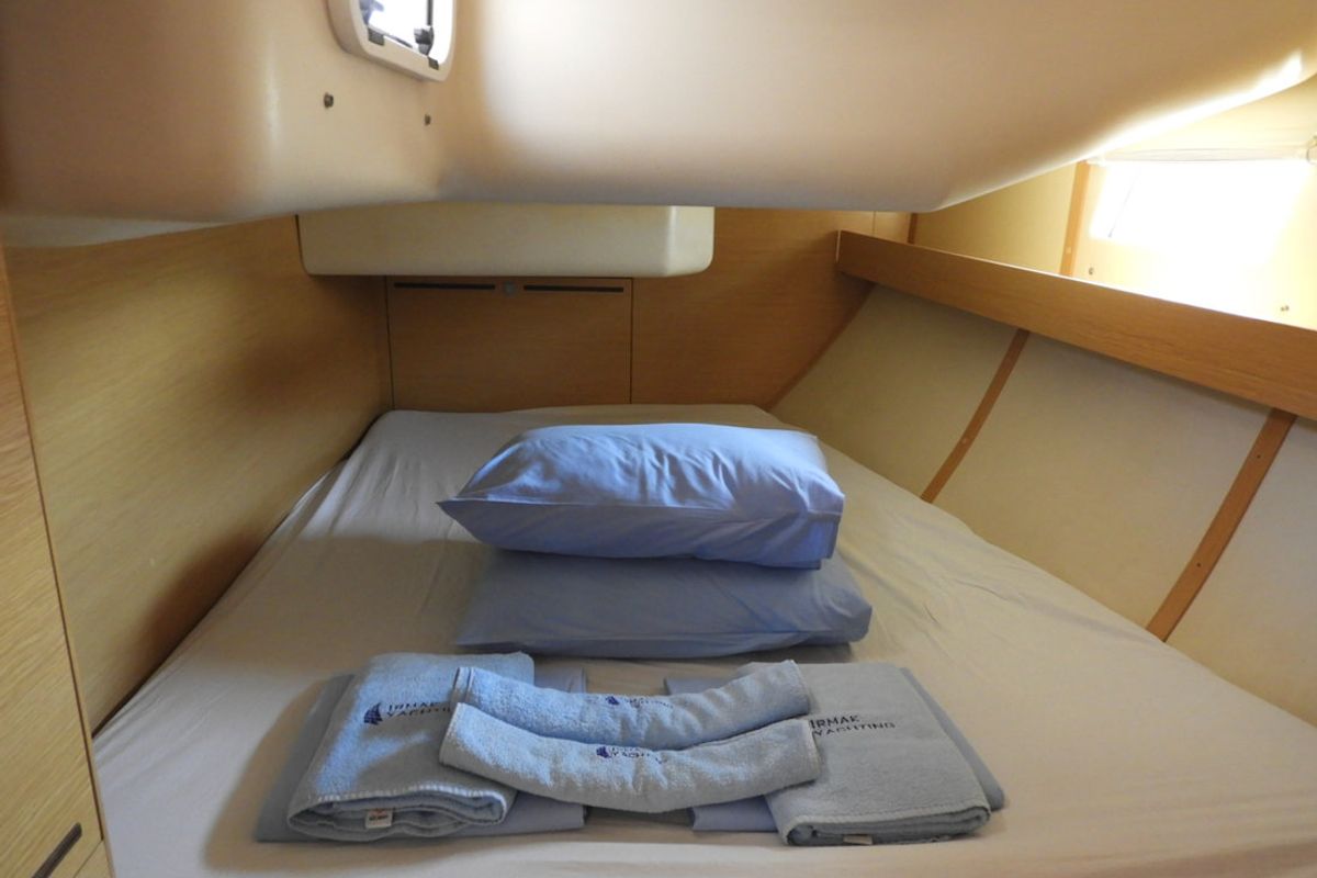 Cabin on Moon Shadow, a Elan 444 Impression sailboat at Fethiye, Turkey