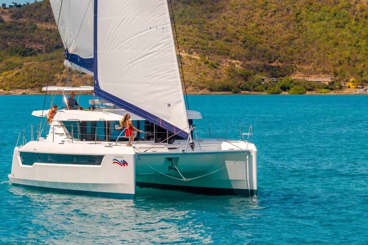 Exterior view of Moorings 4600 - 4 Exclusive Plus, a Leopard 46 catamaran at La Paz, Mexico