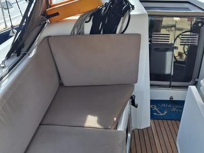 Cockpit of Iliada, a Jeanneau Sun Odyssey 410 sailboat at Municipal Unit of Palairos, Greece