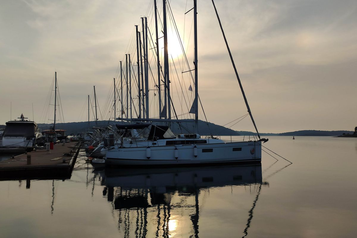 Exterior view of Citrea, a Beneteau Oceanis 38.1 sailboat at Općina Medulin, Croatia