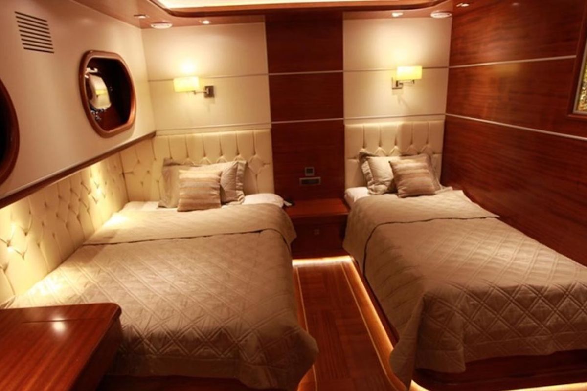 Cabin on CARPEDIEM 5, a Gulet Custom built 183 yacht at Bodrum, Turkey