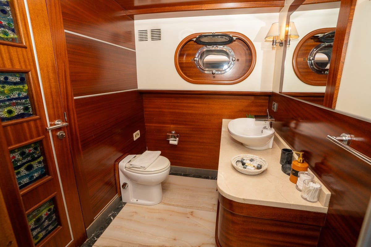 Head on CARPEDIEM 5, a Gulet Custom built 183 yacht at Bodrum, Turkey