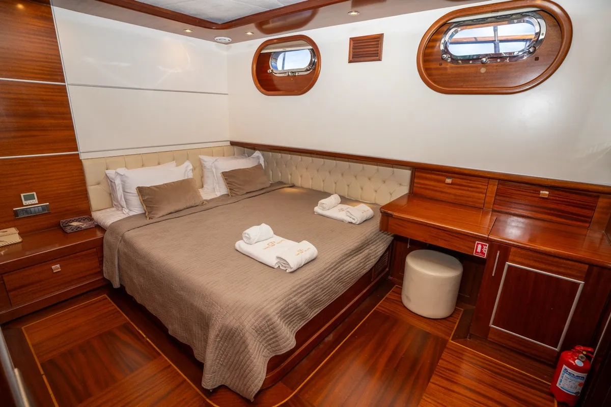 Cabin on CARPEDIEM 5, a Gulet Custom built 183 yacht at Bodrum, Turkey