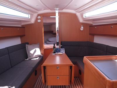 Salon of Sea Lion, a Bavaria Cruiser 33 sailboat at Primošten, Croatia