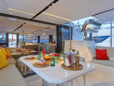 Salon of Moorings 4600 - 4 Exclusive Plus, a Leopard 46 catamaran at Road Town, British Virgin Islands