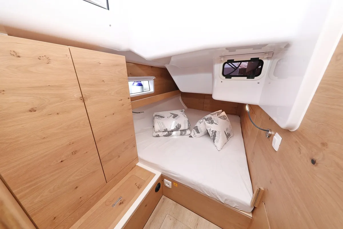 Cabin on Starlight, a Elan Impression 45 sailboat at Grad Biograd na Moru, Croatia