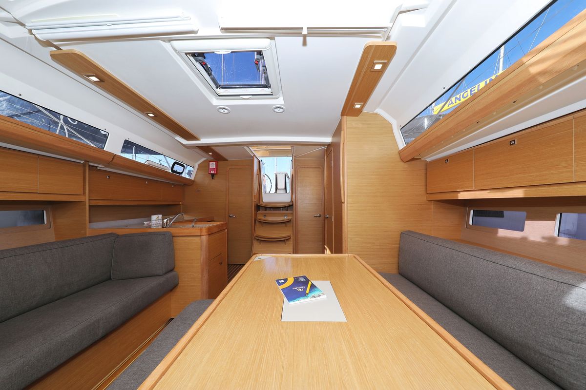 Salon of Adrio, a Dufour 412 GL sailboat at Grad Biograd na Moru, Croatia